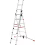 Hailo S100 ProfiLOT drabina kombinowana, aluminium, 3-częściowa, 2x9+1x8 szczebli, maks. wysokość robocza 7,00 m