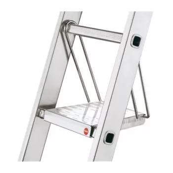 HAILO SavetyLine Dodatkowy stopień na schody, 2-stopniowy składany podnóżek, aluminium, nośność 150 kg, TÜV/GS