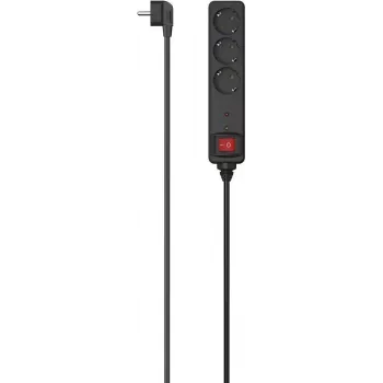 Hama 00223151 Inteligentny listwa zasilająca, 3 gniazda AC, kabel 1,4 m, 3680 W, Wi-Fi, Alexa i Google Home, biały
