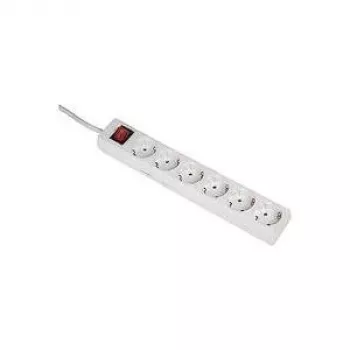 Hama 6-gniazdowy listwa zasilająca z wyłącznikiem i ochroną przed dziećmi, kabel 1,4 m, biały