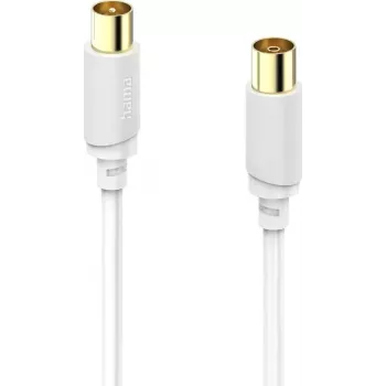 Kabel antenowy Hama, wtyk koncentryczny - gniazdo koncentryczne, pozłacany, 5,0 m, 120 dB 00202025
