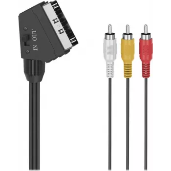 Hama Classic Line kabel SCART do 3 RCA audio/wideo, 1,5 m, czarny 00305015
