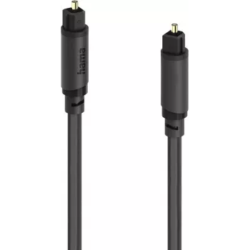 Hama Optyczny kabel audio, Toslink męski do Toslink męski, 0,75 m, Czarny 00202015