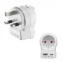 Hama Travel Adapter EU to UK 1x USB-A USB-C Power Delivery 20W White