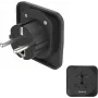 Hama Adapter Podróżny Typ E/F, 3-biegunowy, Uniwersalny, Świat do Europy, Czarny (00137245)