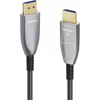 Hama Ultra High Speed HDMI Aktywny Kabel Optyczny, 8K, 10 m, Aluminium, Certyfikowany 00202035