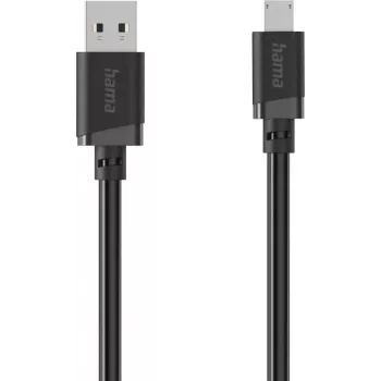 Kabel do ładowania i przesyłania danych Hama USB-A do Micro-USB, 1 m, czarny 00201803