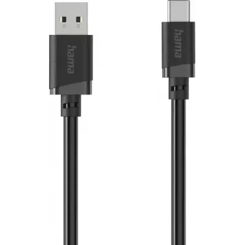 Kabel Hama USB-A do USB-C, 0,5 m, czarny (00201818)
