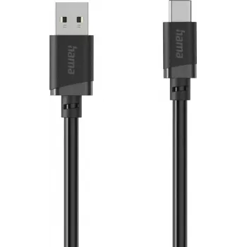 Kabel do ładowania i przesyłu danych Hama USB-A do USB-C, 3 m, czarny 00201814