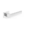 HANDLE DOOR CUBE RT CHROME - Polerowany chrom, klamka do drzwi z cynku i aluminium, z kwadratową rozetą, uniwersalna do drzwi wewnętrznych, rozeta 52x52 mm, klamka 130 mm