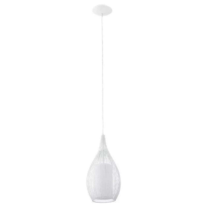 Lampa wisząca E27 Glo Razoni 19 cm Biała