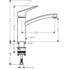 Bateria kuchenna HANSGROHE Logis 160, obrotowa wylewka, chrom