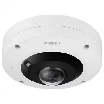 Hanwha XNF-9013RV 12MP zewnętrzna kamera IP typu rybie oko z PoE, IR, IP66, IK10