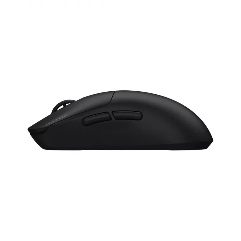 Hator Quasar 3S Pro Bezprzewodowa Mysz Gamingowa, Czarny, 26000 DPI, Optyczna, 2.4 GHz, USB-C, Praworęczna, RGB