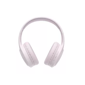 HAV H633BT Bezprzewodowe słuchawki nauszne z Bluetooth 5.3, baterią 30 godzin, składaną konstrukcją, wbudowanym mikrofonem, obsługą kart TF – różowe