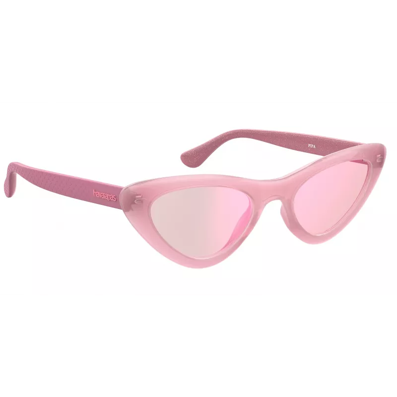 Okulary przeciwsłoneczne HAVAIANAS PIPA-EQK-13 dla kobiet - oprawka acetatowa, brązowe soczewki gradientowe, szerokość soczewki 53 mm