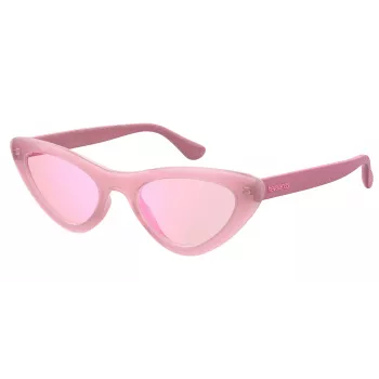 Okulary przeciwsłoneczne HAVAIANAS PIPA-EQK-13 dla kobiet - oprawka acetatowa, brązowe soczewki gradientowe, szerokość soczewki 53 mm