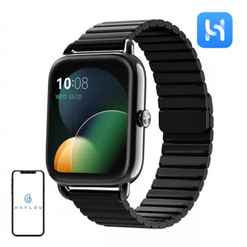 HAYLOU RS4 Plus Smartwatch Black – 1.78 inch AMOLED, IP68, Heart Rate & SpO2, 10-Day Battery