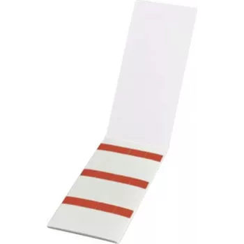 Etykiety do oznaczania kabli samolaminujące HellermannTyton HELASIGN, czerwone/przezroczyste, 19 x 38 mm, 60 etykiet (10 arkuszy po 6), PVC 598-31402