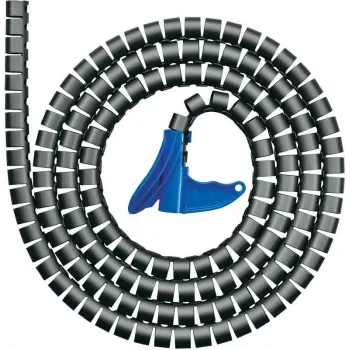 HellermannTyton HWPP30 spiralna osłona do zarządzania kablami, czarny polipropylen, maks. wiązka 30 mm, bezhalogenowa, UL94 HB, -60 do 110 °C 161-64501