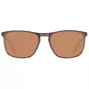 Helly Hansen HH5004-C01-57 Męskie okulary przeciwsłoneczne prostokątne, czarna oprawka, szare szkła, 57/18/140 mm