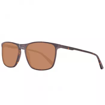 Helly Hansen HH5004-C01-57 Męskie okulary przeciwsłoneczne prostokątne, czarna oprawka, szare szkła, 57/18/140 mm