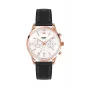Zegarek damski HENRY LONDON HL39-CS-0036 39mm Koperta ze stali szlachetnej w kolorze różowego złota Zielona tarcza Zielony skórzany pasek