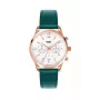 Zegarek damski HENRY LONDON HL39-CS-0144 40mm Stal nierdzewna Zielony Pasek skórzany