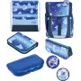 Herlitz FiloActive XL Plus Cosmic School Satchel Set (19L Ergonomic Backpack with Pencil Case & Sports Bag)