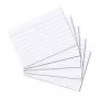 HERLITZ Karty indeksowe DIN A8 z liniaturą, białe, 170g, bezdrzewny papier, niebieska linia, 100 sztuk