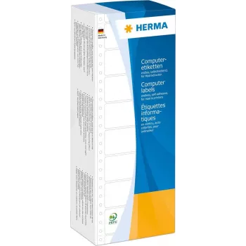 HERMA 8210 Etykiety komputerowe - składane w harmonijkę, perforowane, klej trwały, matowy biały papier, 88,9 x 23 mm, 6000 etykiet