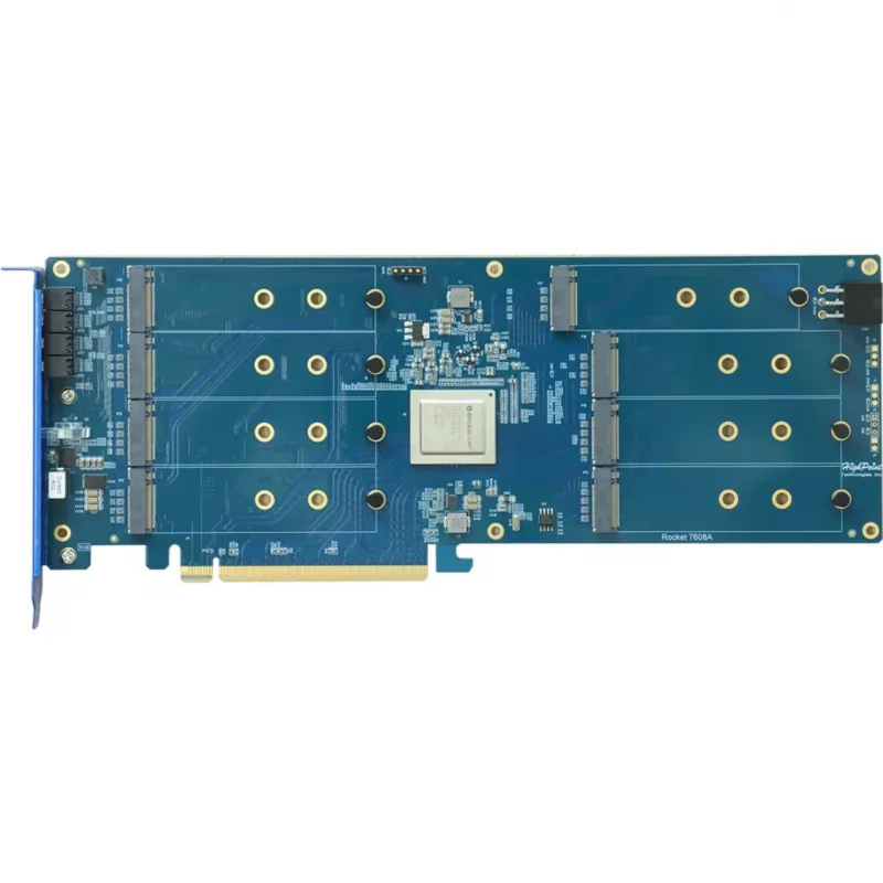 HIGHPOINT Rocket 1608A PCIe Gen5 x16 do 8-M.2 NVMe Karta przełącznika