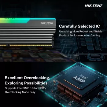 HIKSEMI Future RGB 16GB Kit (2x8GB) 3600MHz DDR4 Desktop Gaming Memory Czarny
