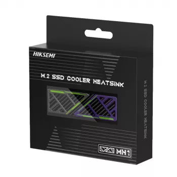 Hiksemi M.2 SSD Chłodnica Radiator MH1 - Aluminiowy pasywny radiator z miedzianą rurką cieplną dla NVMe 2280, czarny