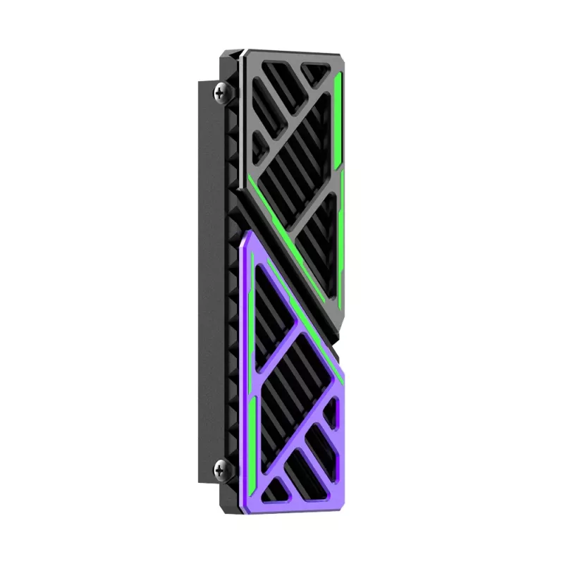 Hiksemi M.2 SSD Chłodnica Radiator MH1 - Aluminiowy pasywny radiator z miedzianą rurką cieplną dla NVMe 2280, czarny