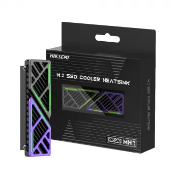 Hiksemi M.2 SSD Chłodnica Radiator MH1 - Aluminiowy pasywny radiator z miedzianą rurką cieplną dla NVMe 2280, czarny