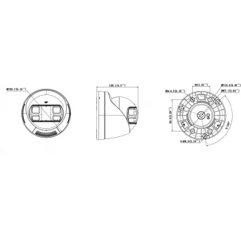 Hikvision DS-2CD1383G2P-LIUF/SL 8 MP Inteligentna hybrydowa kamera IP typu turret z dwukierunkowym audio, obiektyw 2.0mm