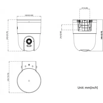 Hikvision DS-2CD1F47G3H-LIUF/SX 4MP Stała kamera kopułowa sieciowa z wbudowanym mikrofonem, obiektyw 2.8mm, IP67, IK10, PoE