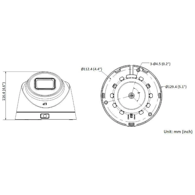 Hikvision DS-2CD1H43G2-IZ 4MP Zewnętrzna kamera IP typu turret, 2.8-12mm Obiektyw zmotoryzowany, 30m IR, IP67