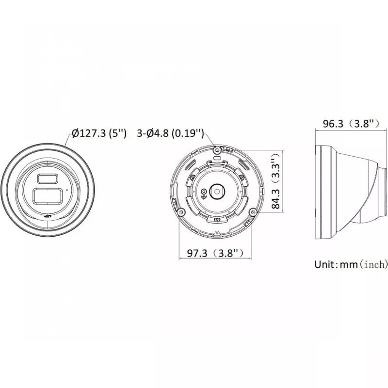 Hikvision DS-2CD2343G2-LI2U/SL 2.8mm PL AcuSense 4MP Turret IP Camera z inteligentnym hybrydowym oświetleniem