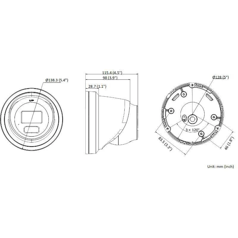 Hikvision DS-2CD2346G2H-IU(2.8MM)(EF)/PL DarkFighter AcuSense 4MP IP Kamera kopułkowa, 2.8mm, Wbudowany mikrofon, PoE