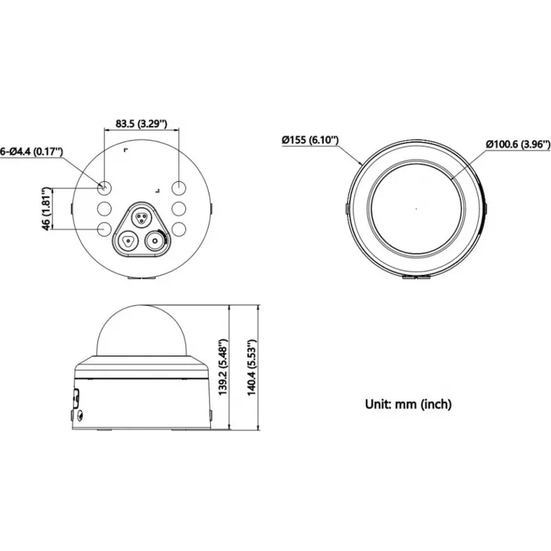 Hikvision DS-2CD2786G3-IPTRZSY 8MP Zewnętrzna kopułkowa kamera IP z obiektywem zmotoryzowanym 2.8-12mm, AcuSense, ColorVu, 40m IR, IP67
