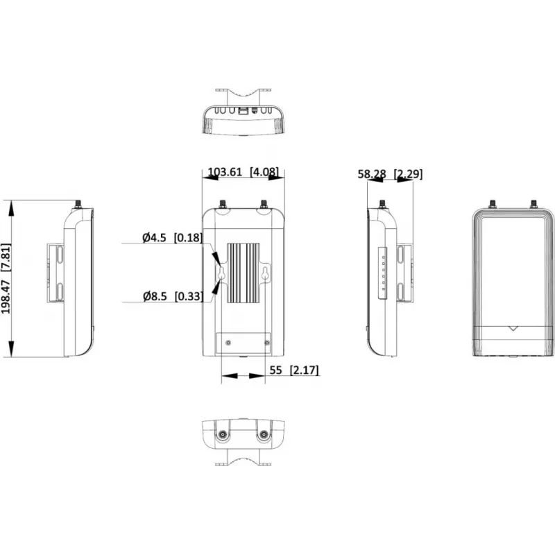 Hikvision DS-3WFB-EI-5ACG 5GHz Zewnętrzny most bezprzewodowy (300Mbps, 16dBi, IP65)