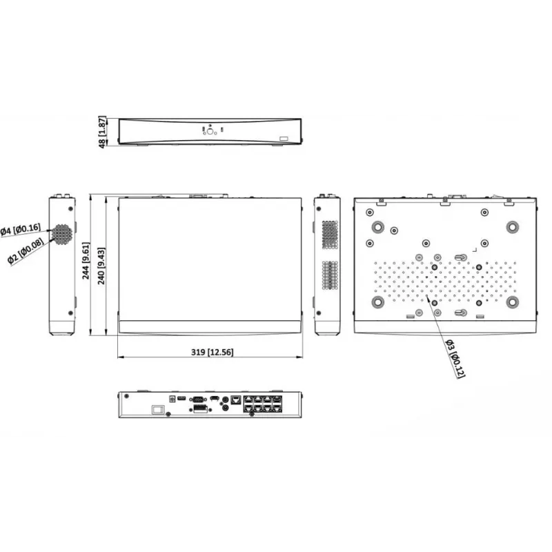 Hikvision DS-7608NXI-K1/8P/VPro(STD) 8-kanałowy rejestrator sieciowy AcuSense 4K PoE NVR