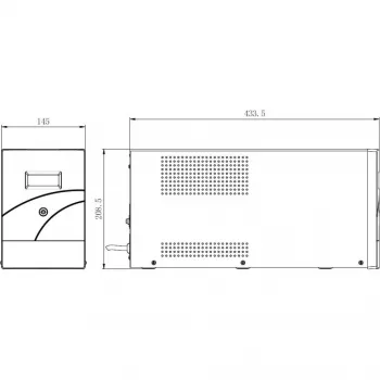 Hikvision DS-UPS3000-R(O-STD)/EU 3000 VA 2400 W online podwójna konwersja rackmount UPS (2U)