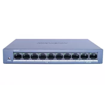 Hikvision DS-XS0110-P 10-Portowy Niezarządzalny Przełącznik PoE+ (8 portów PoE+, budżet 110W)