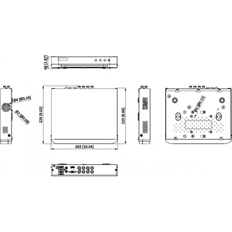 Hikvision iDS-7208HQHI-M1/T 8-Kanałowy 5-w-1 AcuSense Hybrydowy Rejestrator DVR