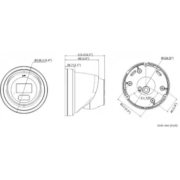 Hikvision Pro Series z AcuSense DS-2CD2366G2H-IU(2.8MM) 6 MP Turret IP Kamera Bezpieczeństwa, Zewnętrzna, 3200 x 1800 pikseli, Sufit/Ściana