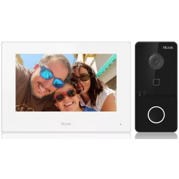 Zestaw wideodomofonu IP HILOOK (IP-VIS-SLIM-W) - 2MP stacja zewnętrzna + 7-calowa stacja wewnętrzna, Wi-Fi, PoE