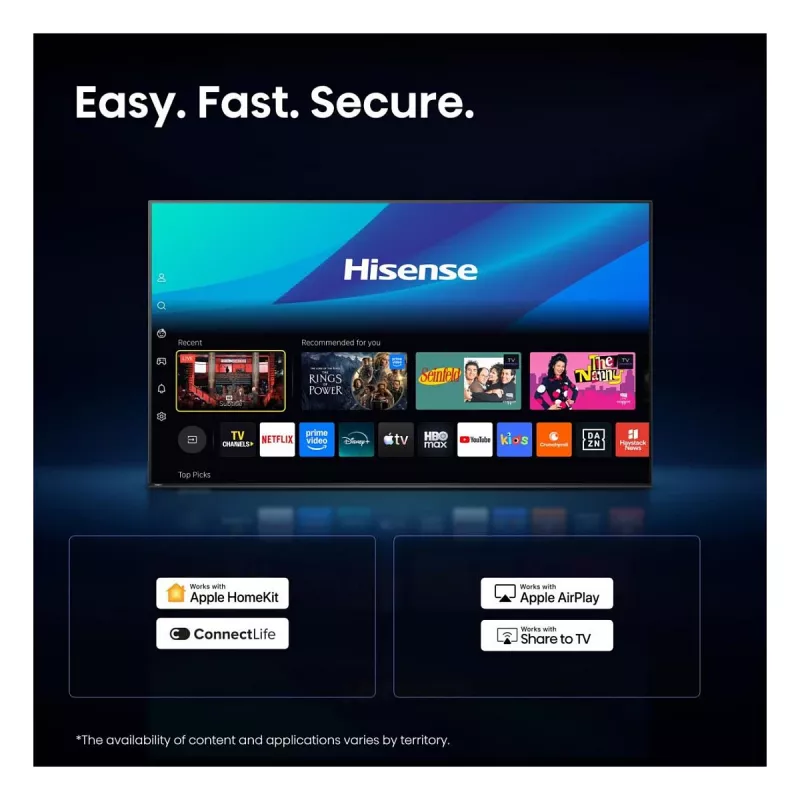 Hisense 32A59S 32-calowy Full HD DLED Smart TV, 1920 x 1080, Wi-Fi, Bluetooth